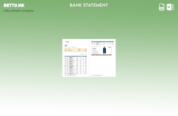 Модерен стил, страници со зборови за изводи од сметката на првата банка на Нигер